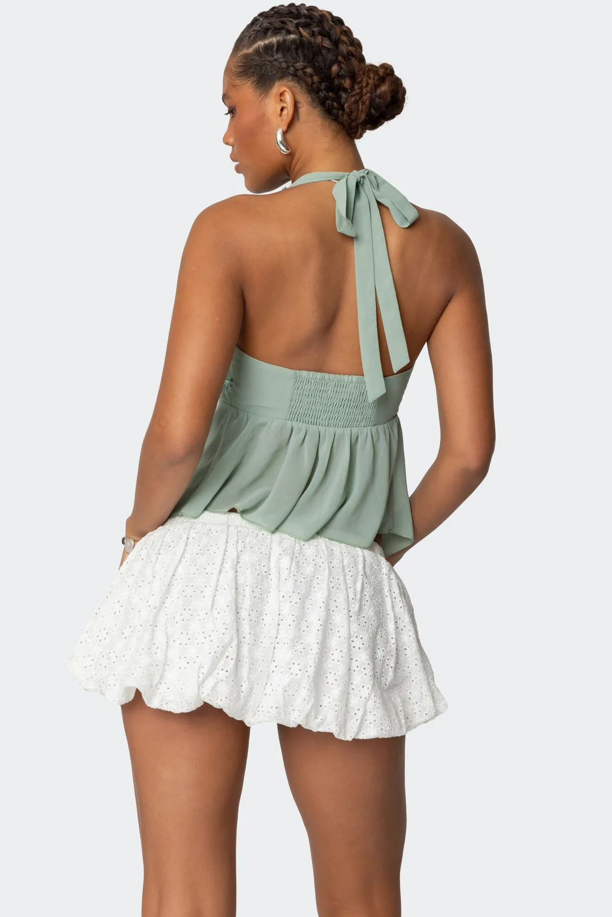 Sequin Chiffon Split Front Top sold by Edikted product image thumbnail 4