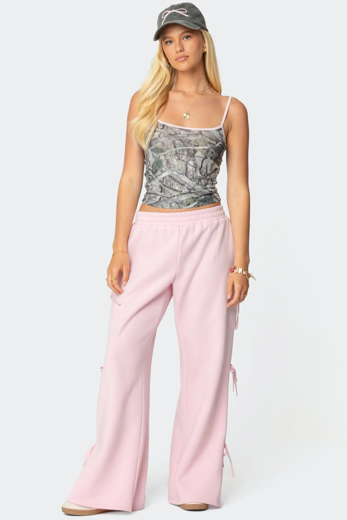 Claudette Baggy Ribbon Sweatpants sold by Edikted product image thumbnail 5