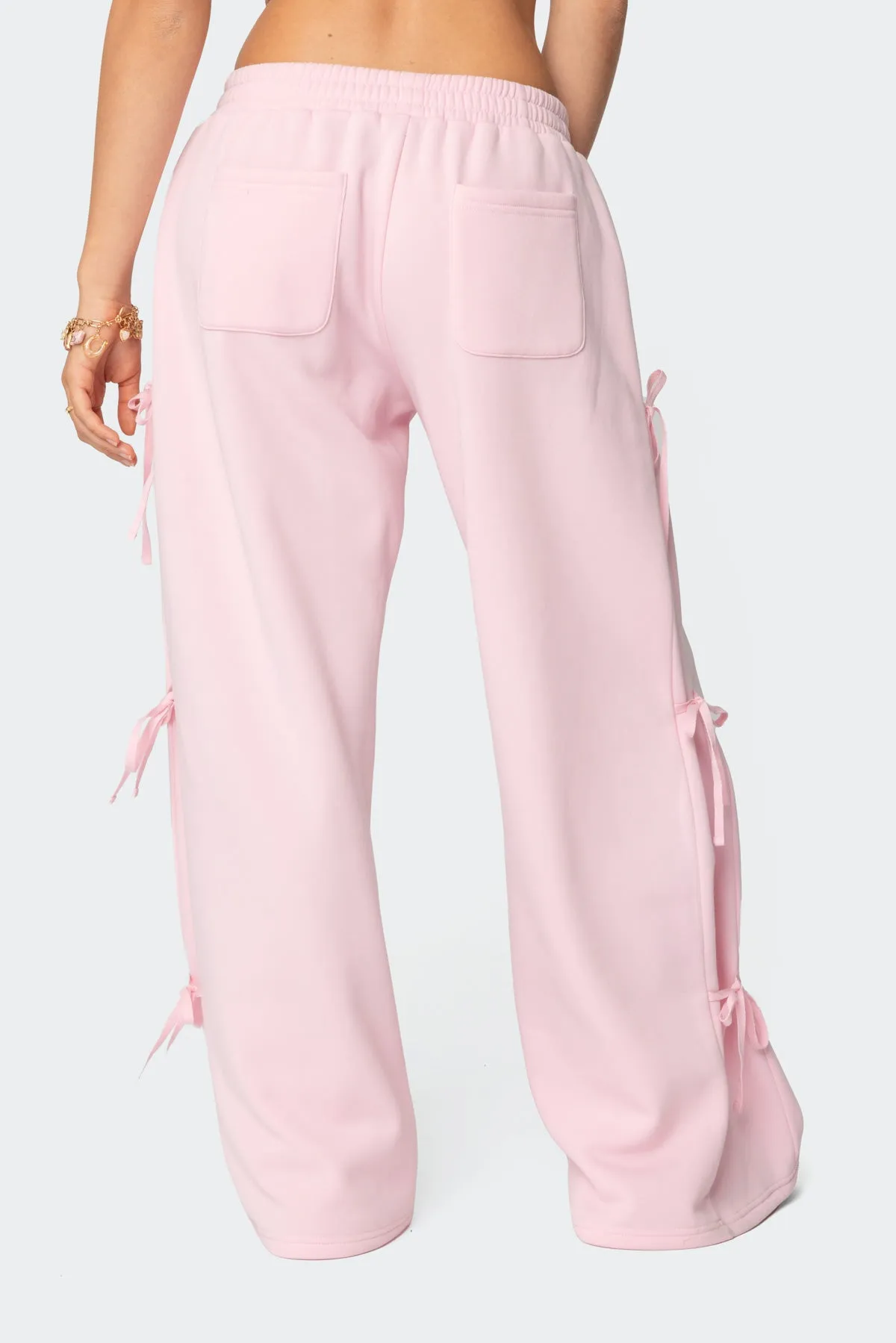 Claudette Baggy Ribbon Sweatpants sold by Edikted product image thumbnail 4