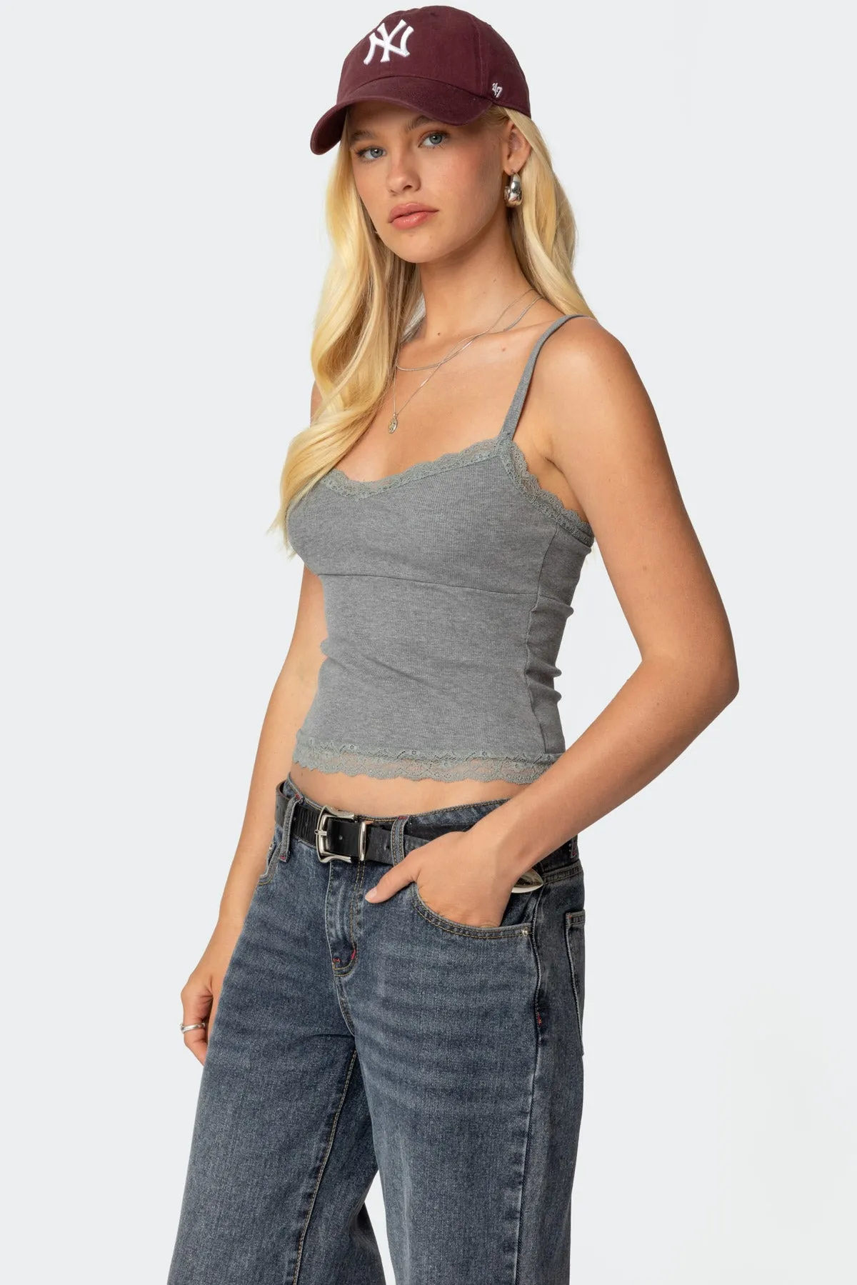 Mireille Lacey Tank Top sold by Edikted product image thumbnail 3