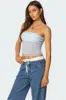 Rori Ruffle Knit Sheer Mesh Top sold by Edikted