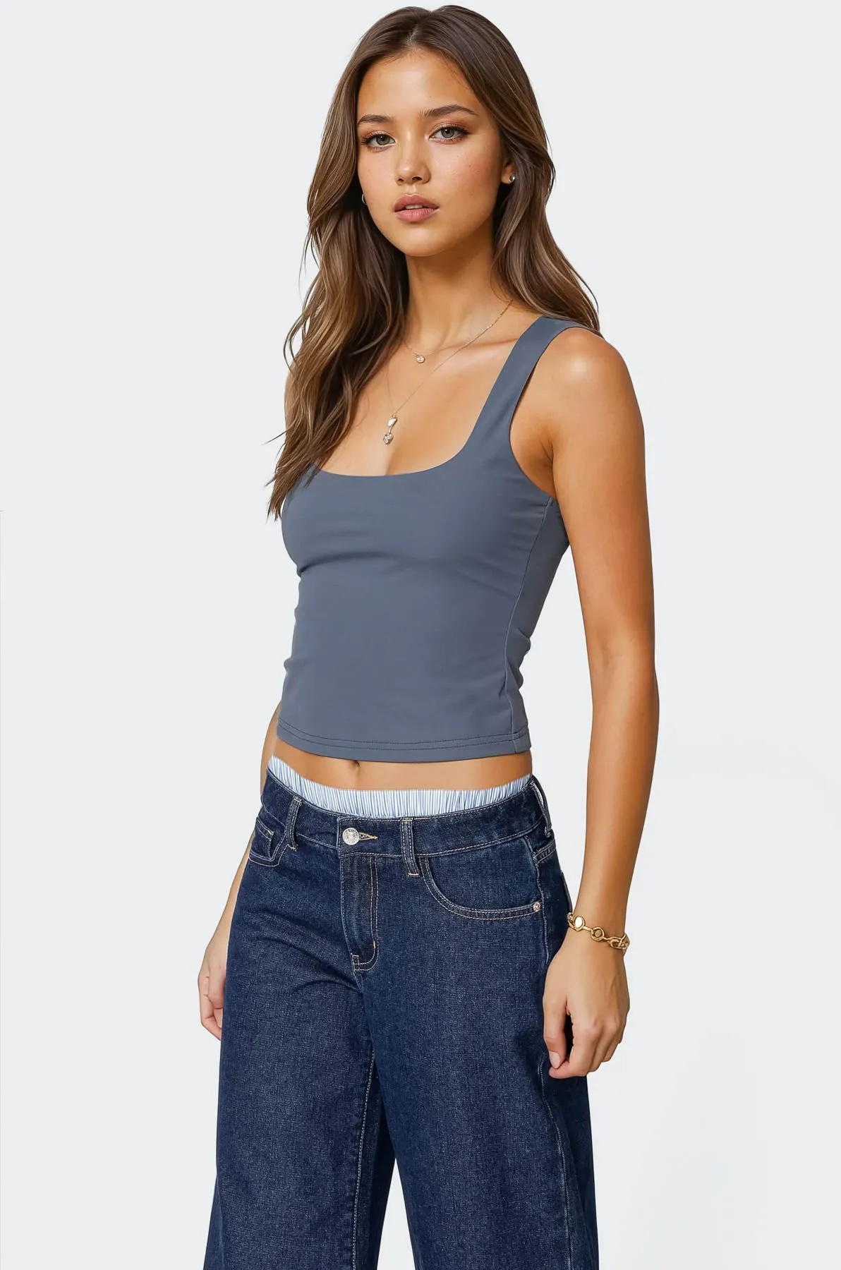 Essy Square Neck Top sold by Edikted product image thumbnail 3