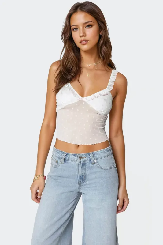 Posey Sheer Tank Top sold by Edikted