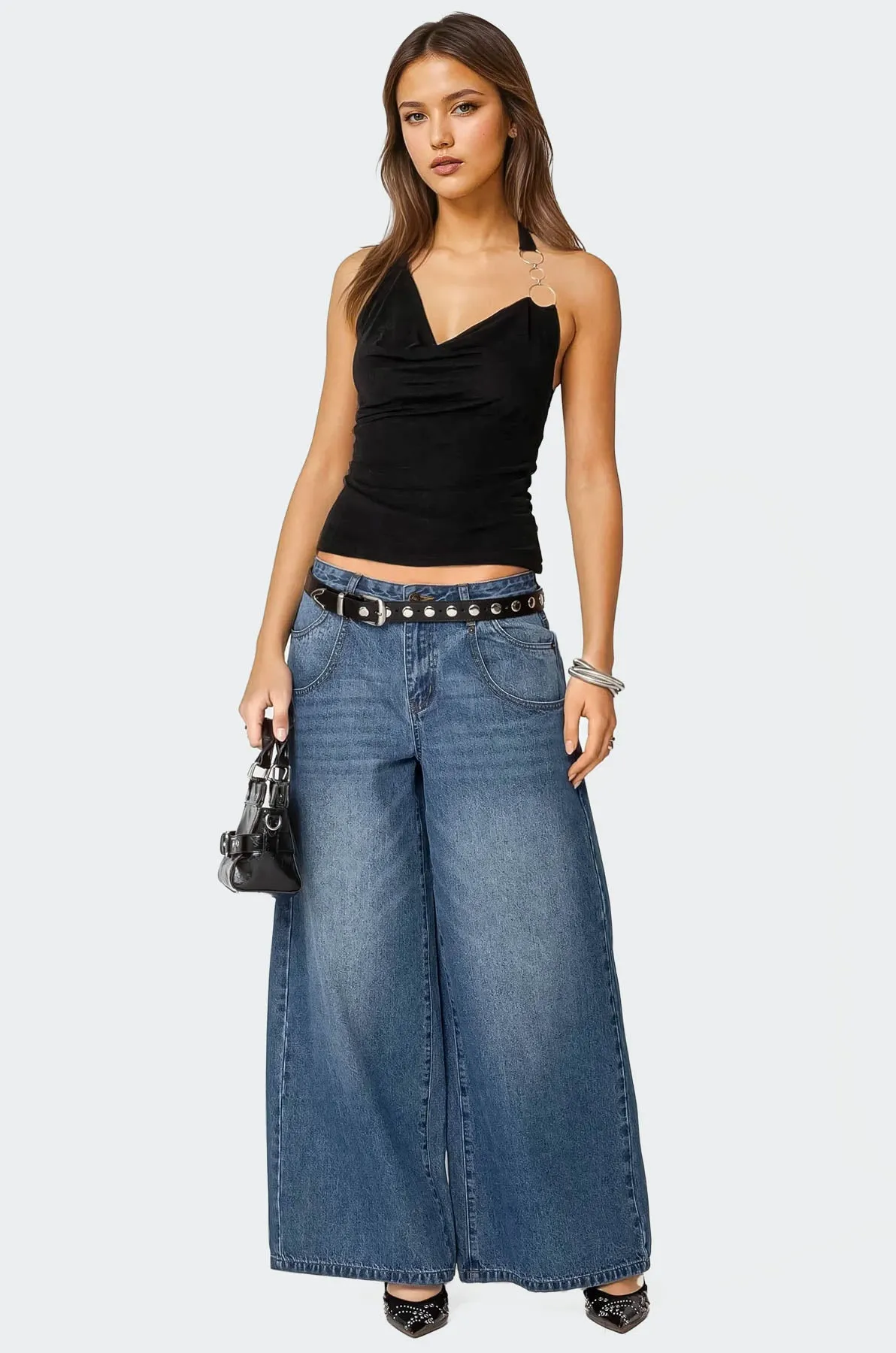 Rhia Cowl Neck Halter Top sold by Edikted product image thumbnail 4