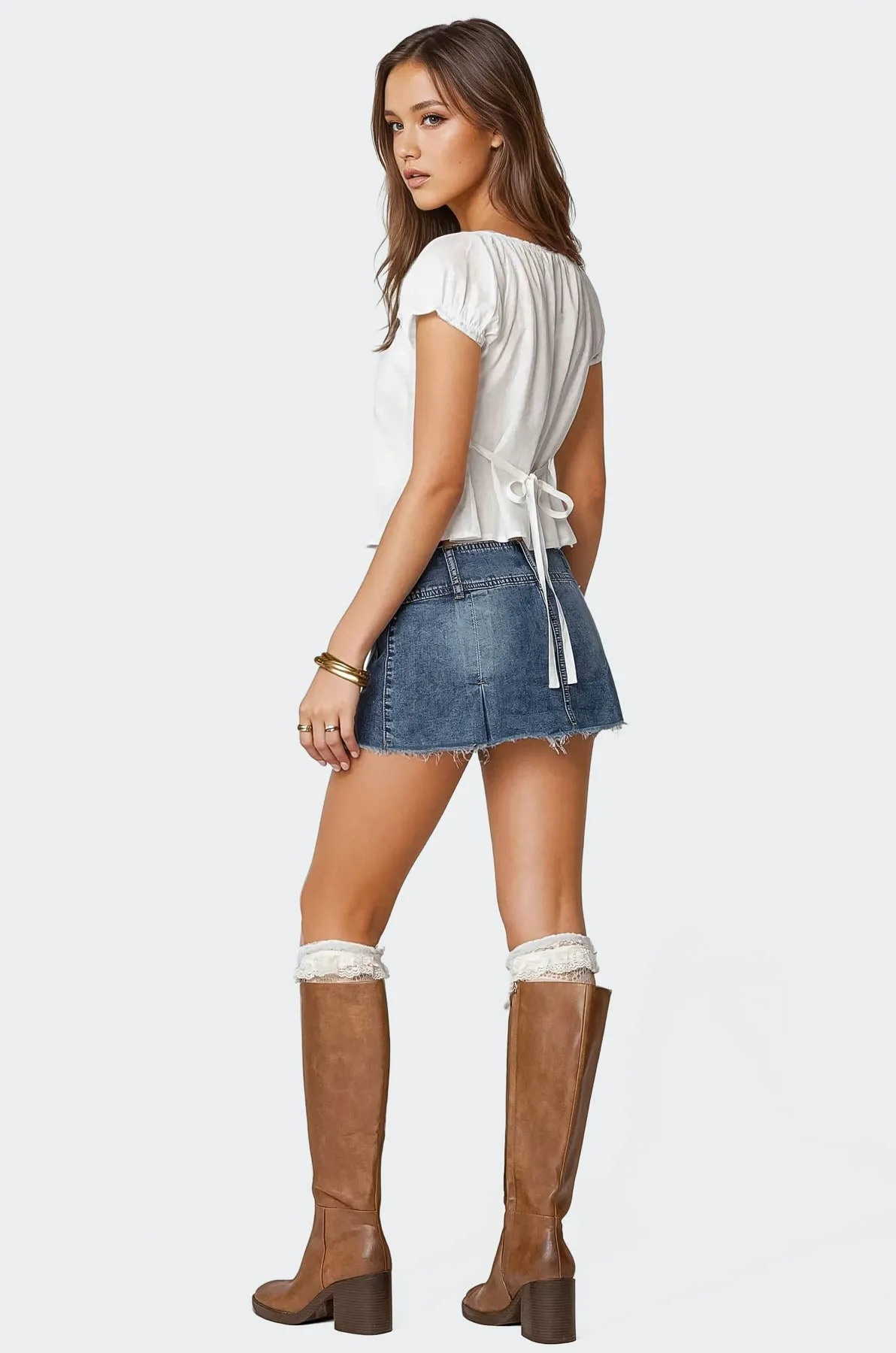 Eliora Puffed Sleeve Top sold by Edikted product image thumbnail 5