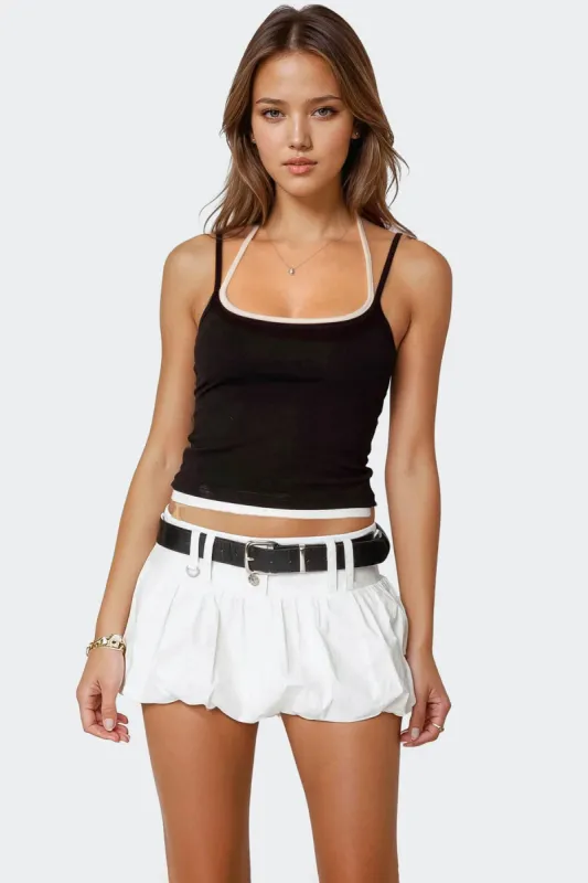 Roya Layered Halter Tank Top sold by Edikted
