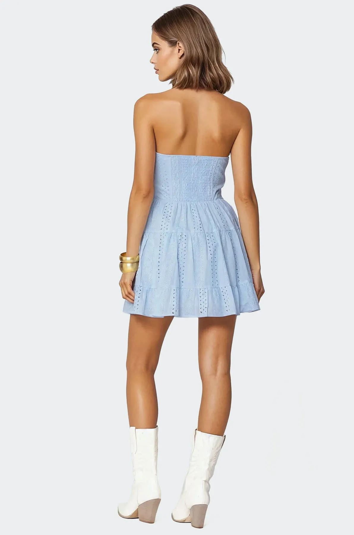 Liora Lacey Cotton Mini Dress sold by Edikted product image thumbnail 4