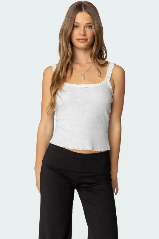 Teagan Ribbed Tank Top sold by Edikted