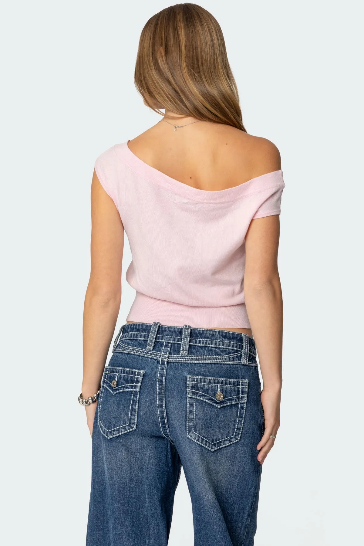 Michaela Off Shoulder Knit Top sold by Edikted product image thumbnail 5