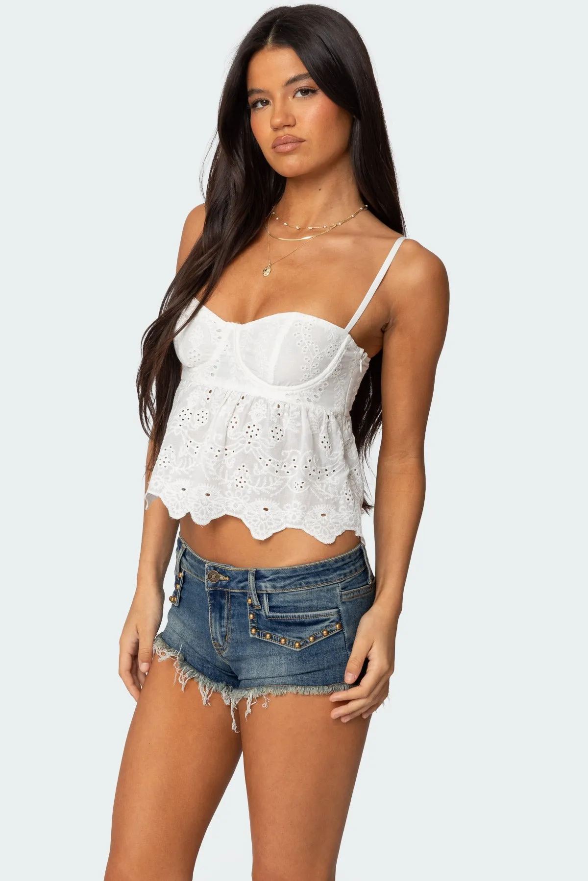 Emme Eyelet Corset sold by Edikted product image thumbnail 3