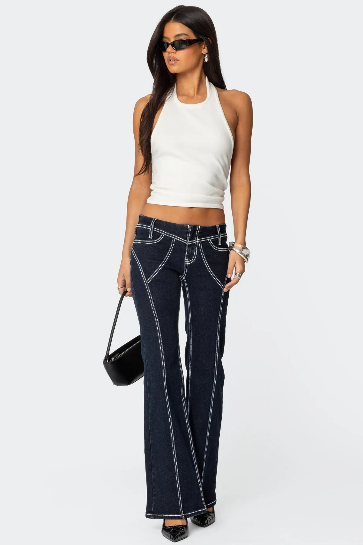 Twister Backless Knit Halter Top sold by Edikted product image thumbnail 4