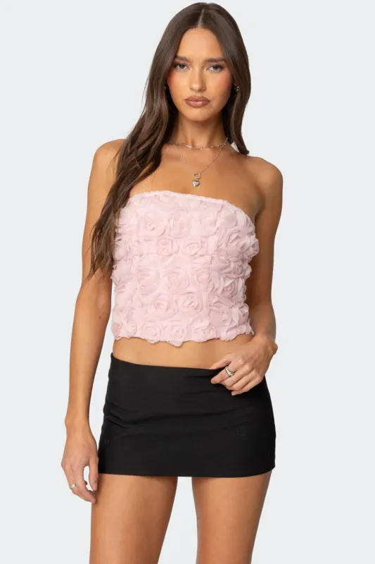Rosee Textured Floral Corset sold by Edikted