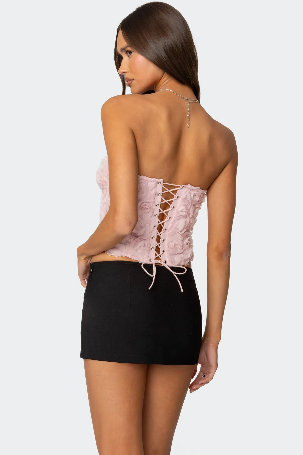 Rosee Textured Floral Corset sold by Edikted product image thumbnail 5