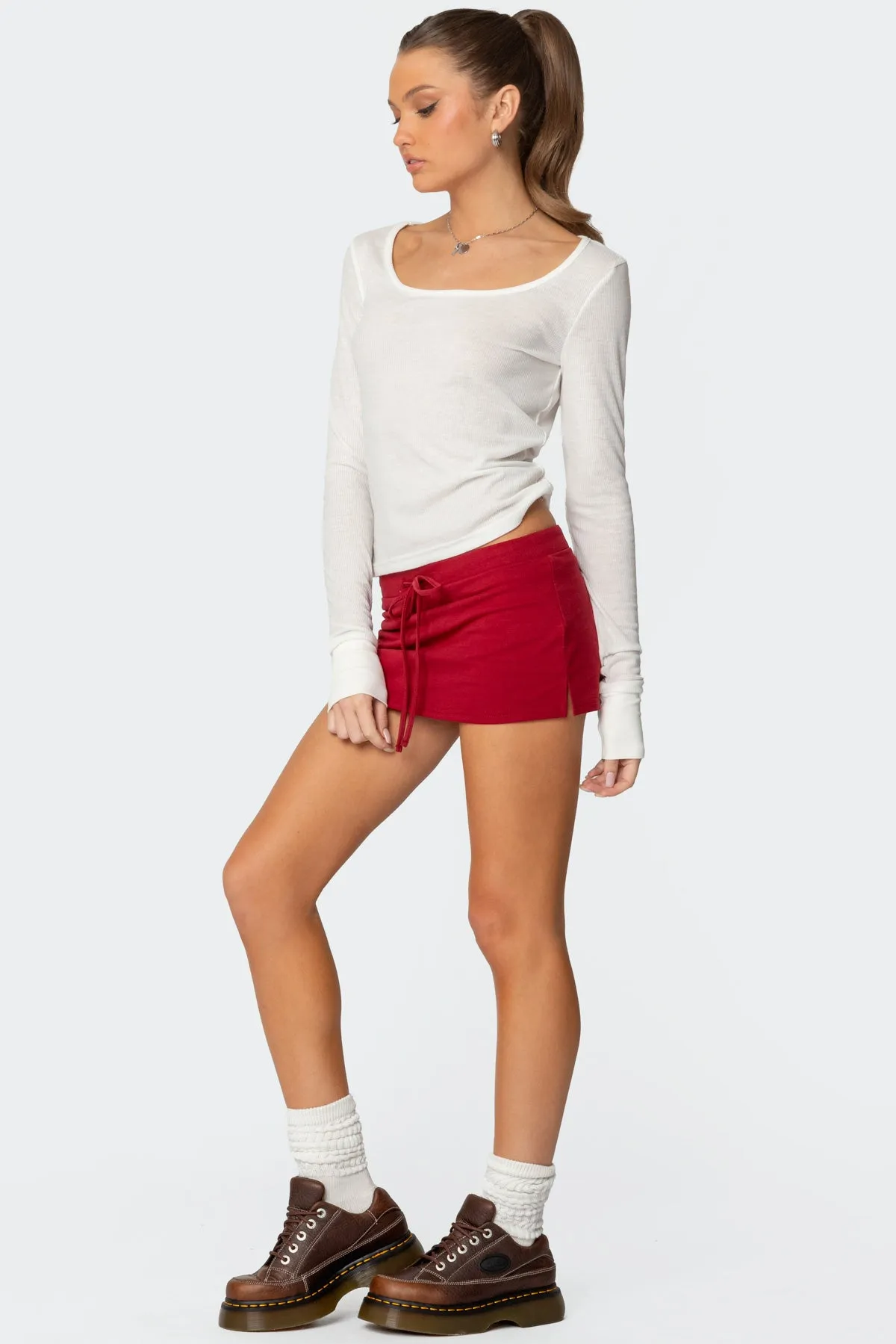 Bayside Slitted Micro Skort sold by Edikted product image thumbnail 3