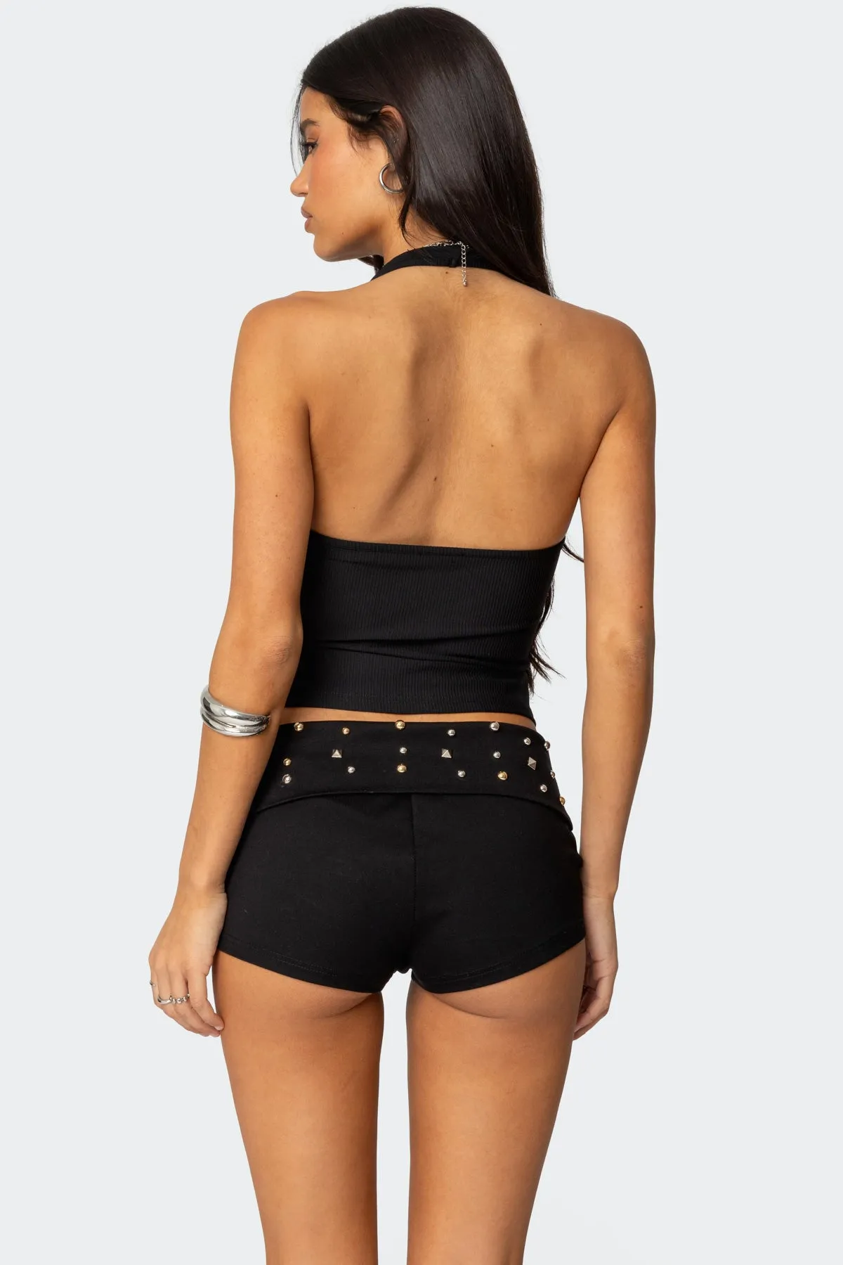 Kiana Ribbed Halter Top sold by Edikted product image thumbnail 4
