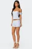 Taryn Striped Shorts sold by Edikted