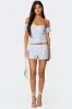 Taryn Striped Shorts sold by Edikted