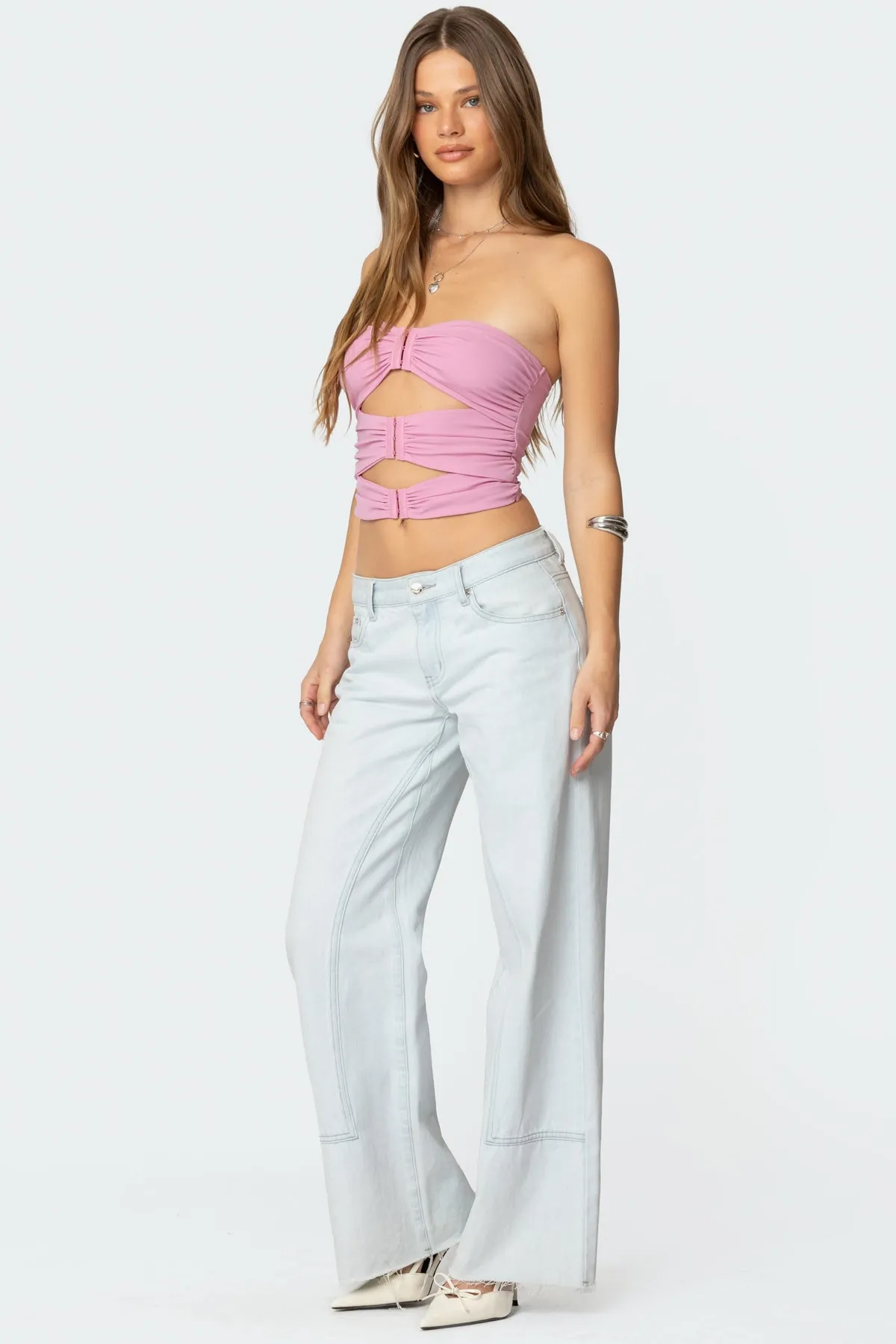 Ariella Cut Out Strapless Top sold by Edikted product image thumbnail 4
