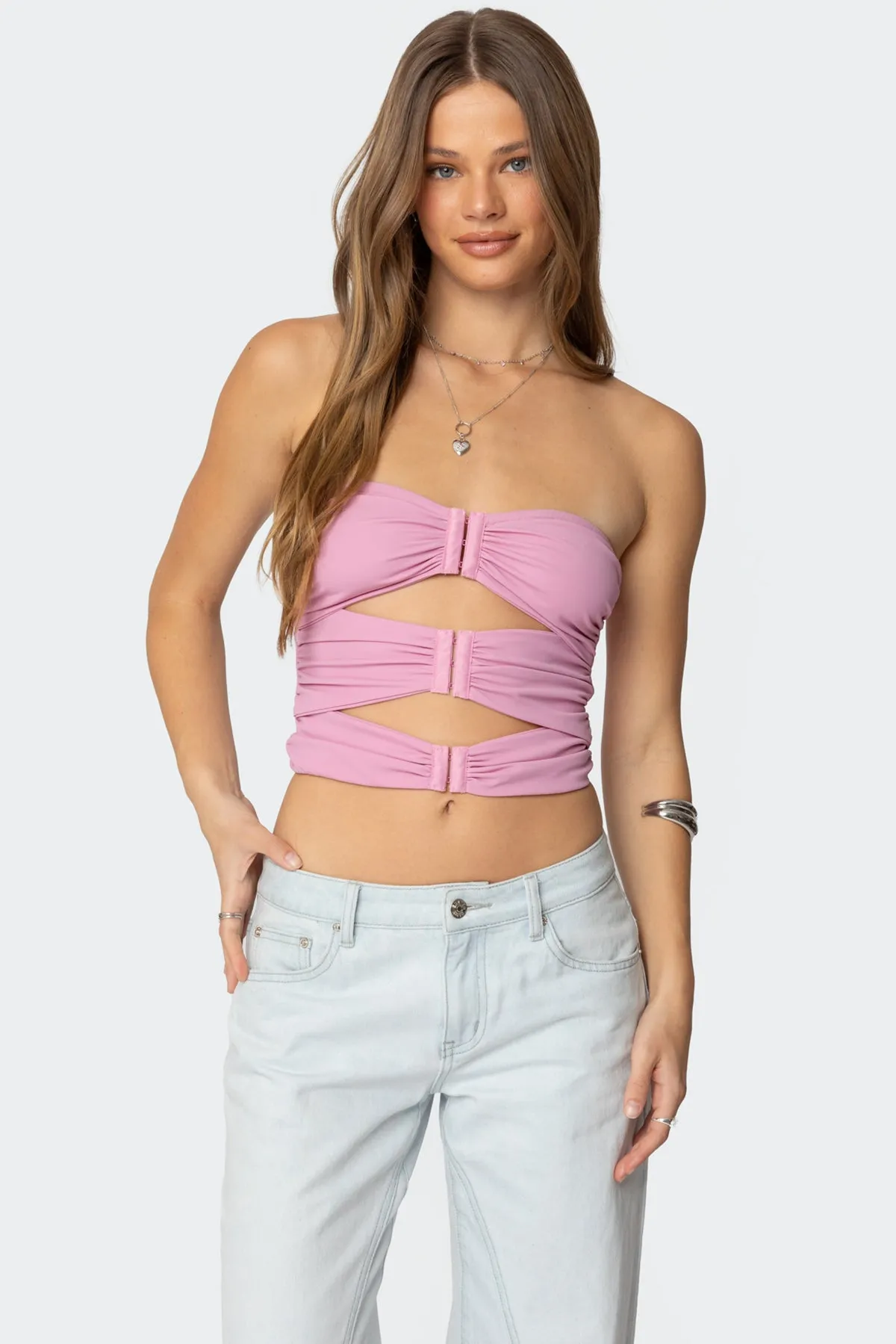 Ariella Cut Out Strapless Top sold by Edikted product image thumbnail 3