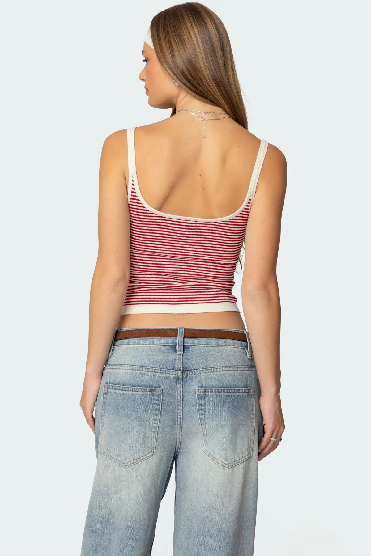 Saylor Striped Knit Tank Top sold by Edikted product image thumbnail 5