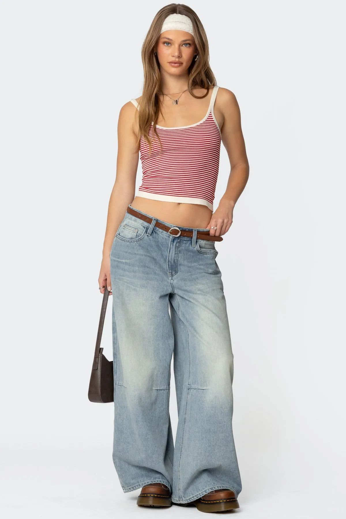 Saylor Striped Knit Tank Top sold by Edikted product image thumbnail 2