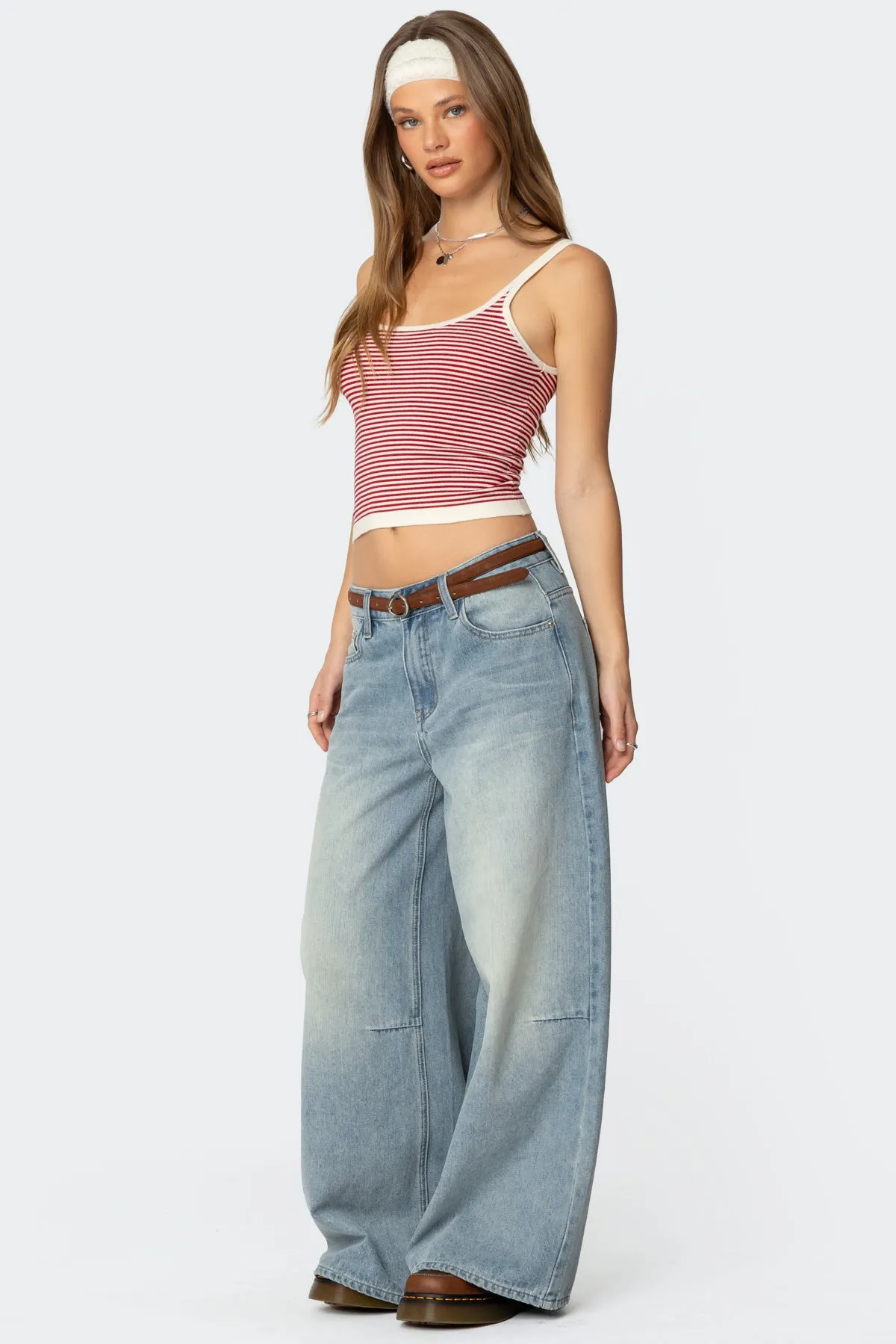 Saylor Striped Knit Tank Top sold by Edikted product image thumbnail 4