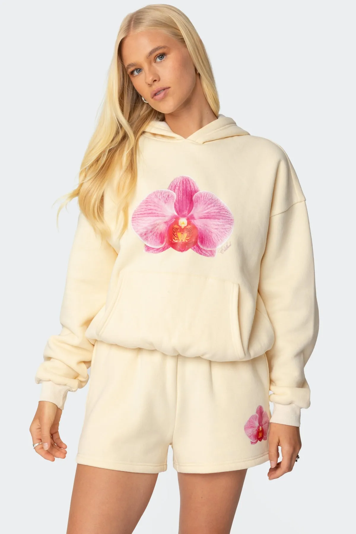 Orchid Babe Hoodie sold by Edikted