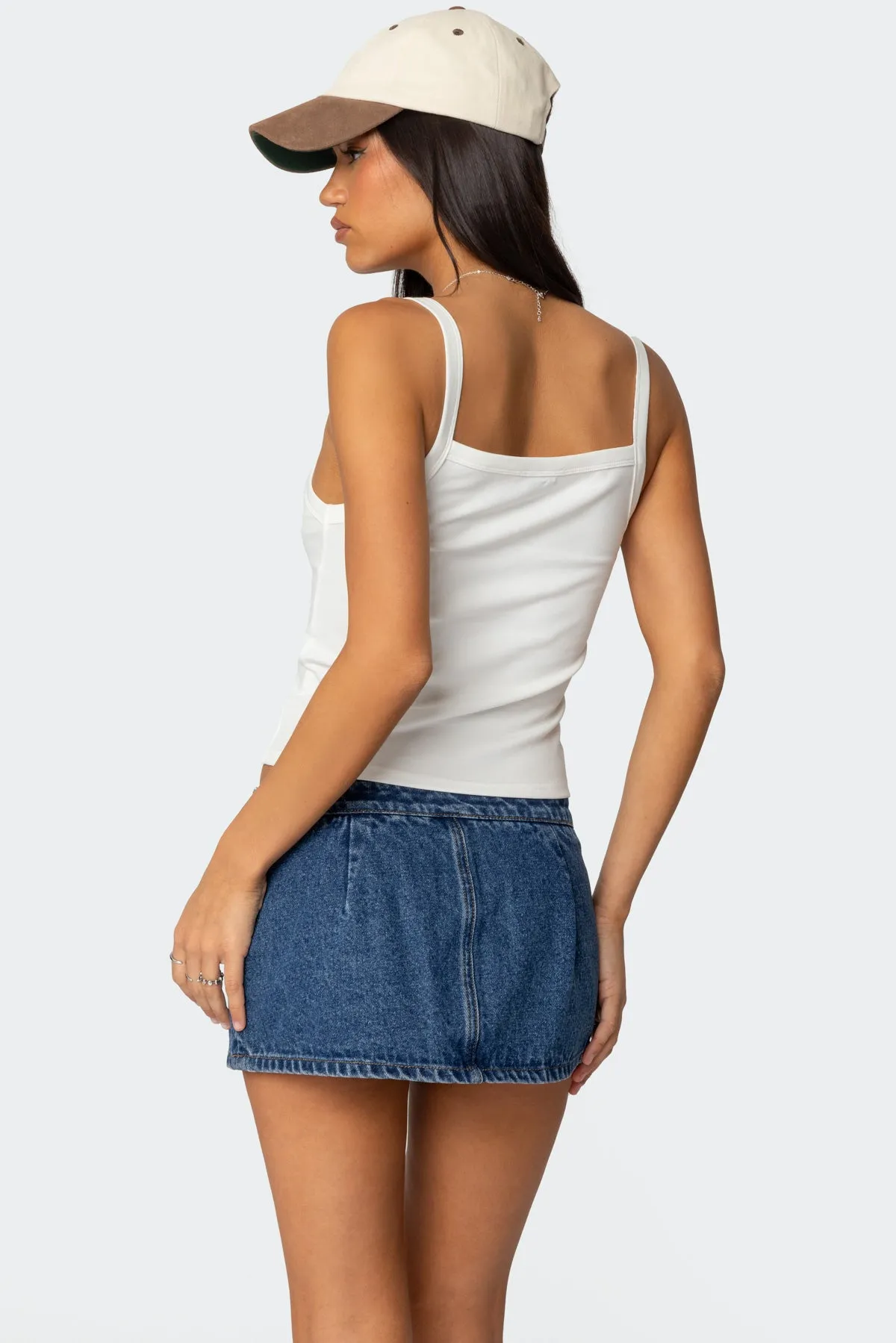 Harpa Gingham Bow Tank Top sold by Edikted product image thumbnail 5