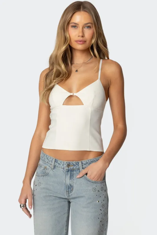 Liana Cut Out Tank Top sold by Edikted