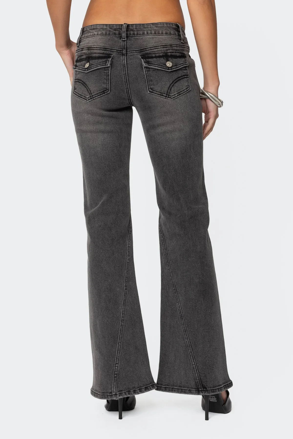 Colton Low Rise Bootcut Jeans sold by Edikted product image thumbnail 5