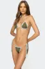 Crochet Triangle Bikini Top sold by Edikted