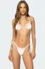 Ira Floral Triangle Bikini Top sold by Edikted