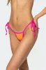 Contrast Micro String Bikini Bottom sold by Edikted