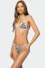 Jayla Striped Triangle Bikini Top sold by Edikted