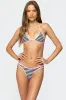 Jayla Striped Triangle Bikini Top sold by Edikted