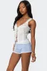 Fiore Eyelet Tie Front Top sold by Edikted