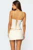 Avena Linen Look Lacey Corset sold by Edikted