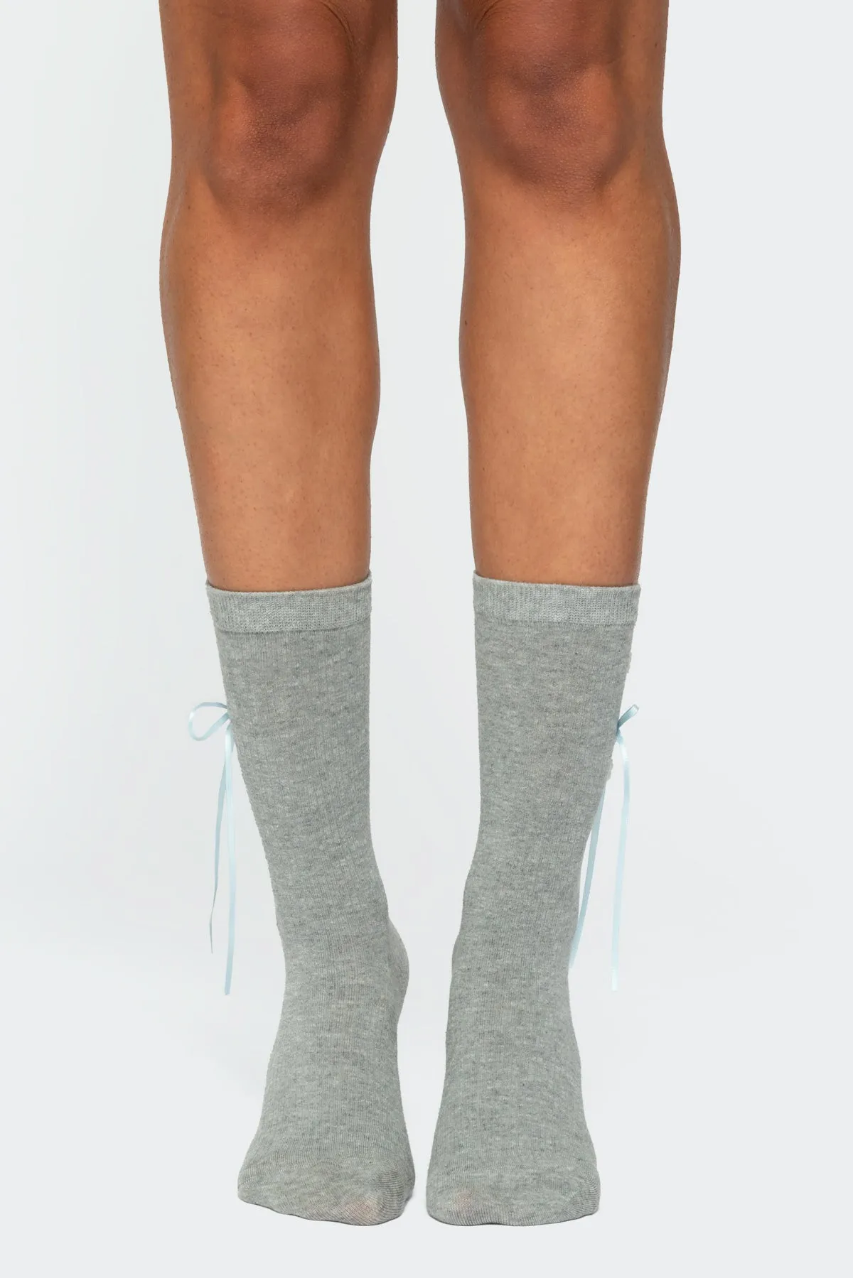 Ribbon & Flower Button Socks sold by Edikted product image thumbnail 2
