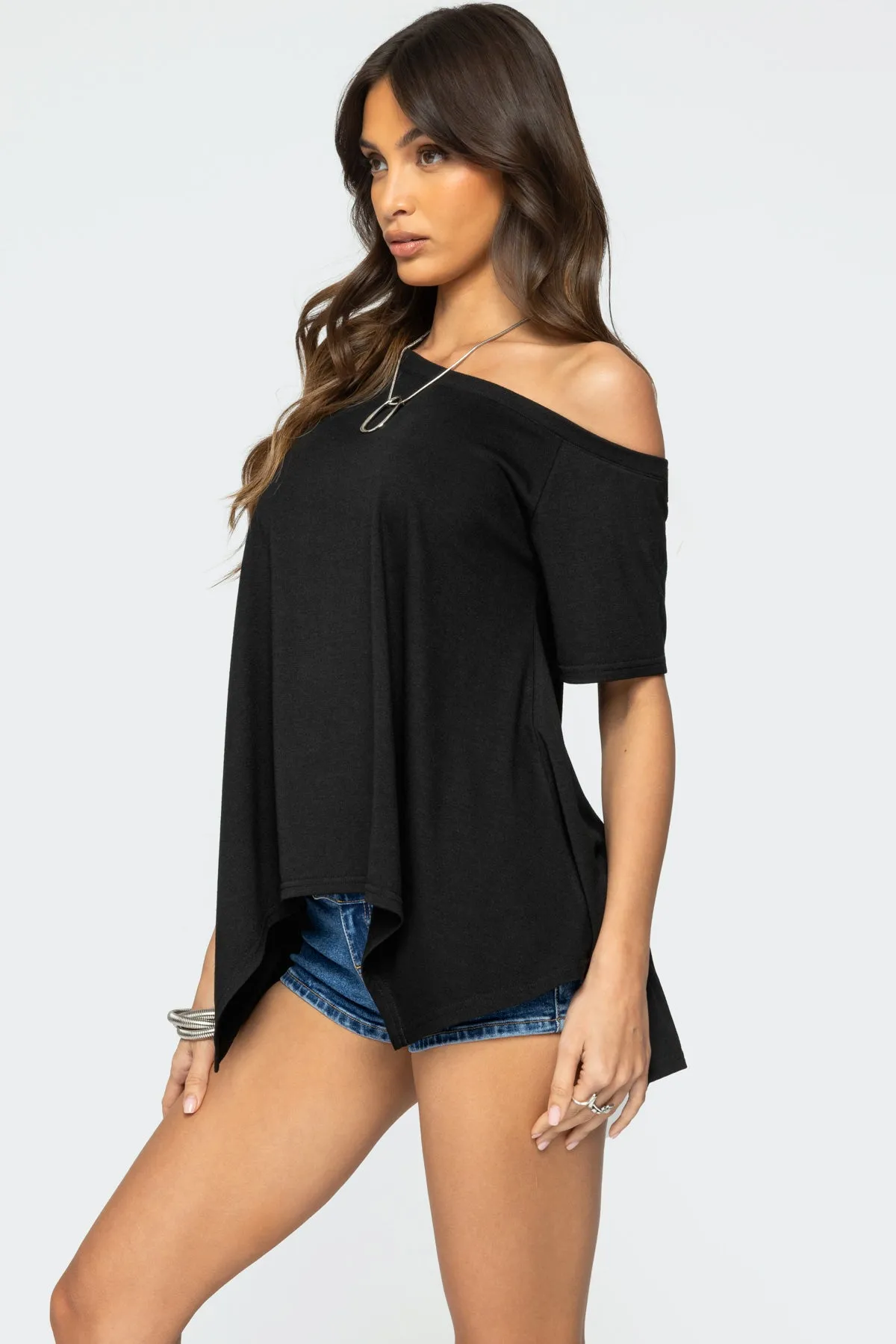 Josy Off Shoulder Handkerchief Top sold by Edikted product image thumbnail 3