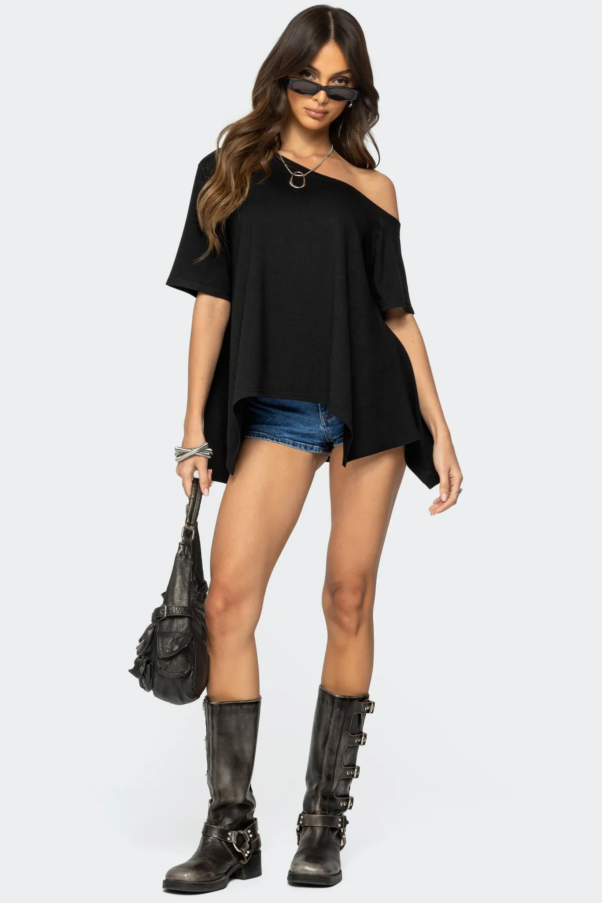 Josy Off Shoulder Handkerchief Top sold by Edikted product image thumbnail 2