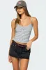 Tova Striped Scoop Tank Top sold by Edikted