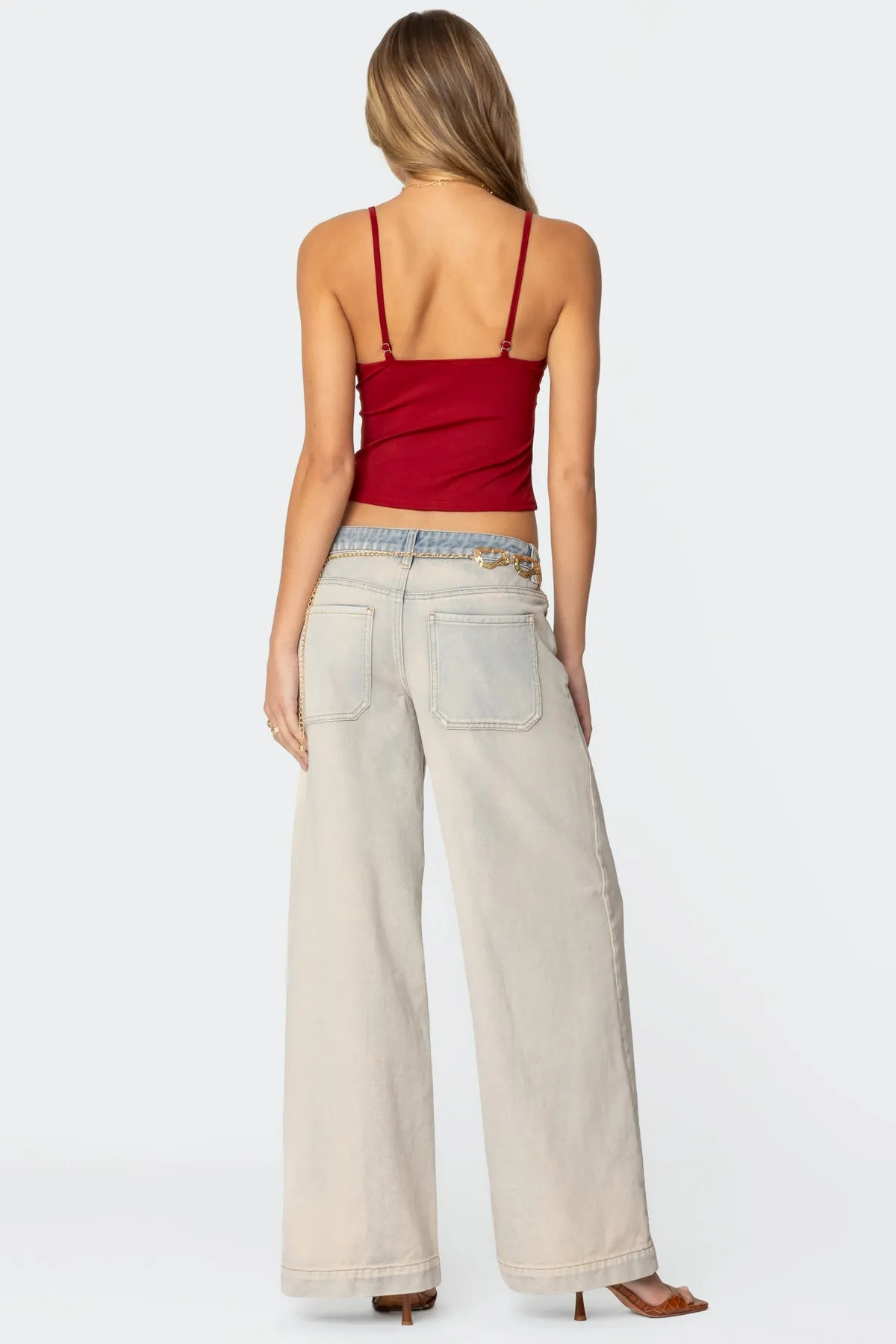 Rhiannon Washed Low Rise Baggy Jeans sold by Edikted product image thumbnail 5