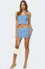 Shaylee Sequin Knit Mini Skirt sold by Edikted