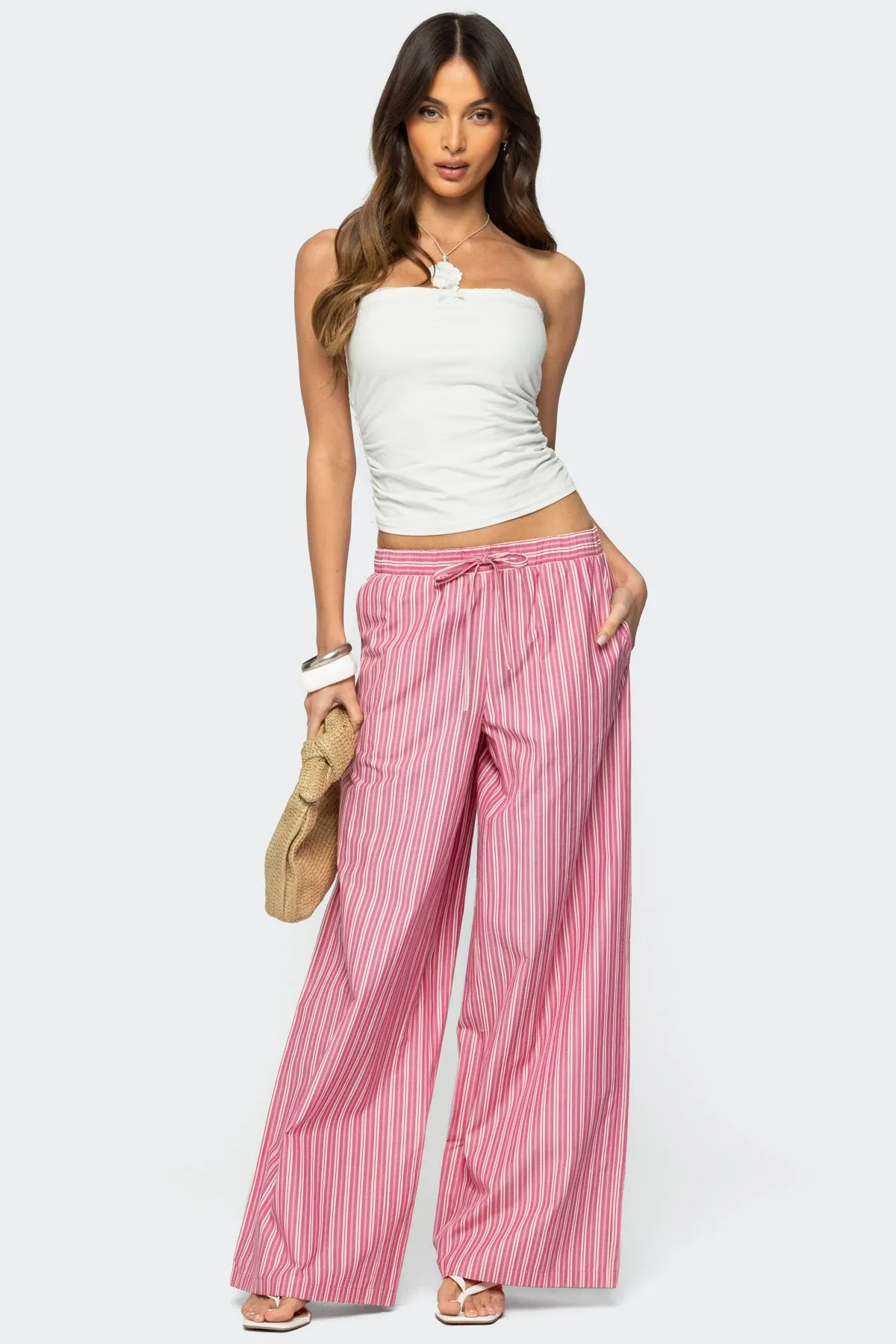 Maggy Striped Wide Leg Pants sold by Edikted