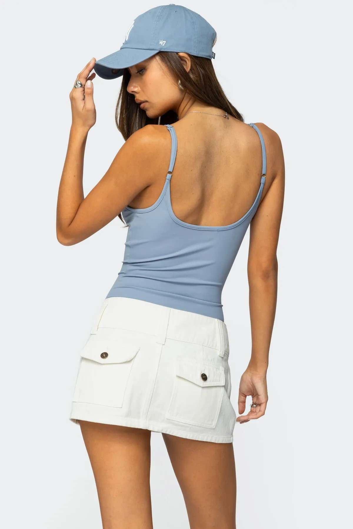 Teaghan V Neck Fitted Bodysuit sold by Edikted product image thumbnail 5