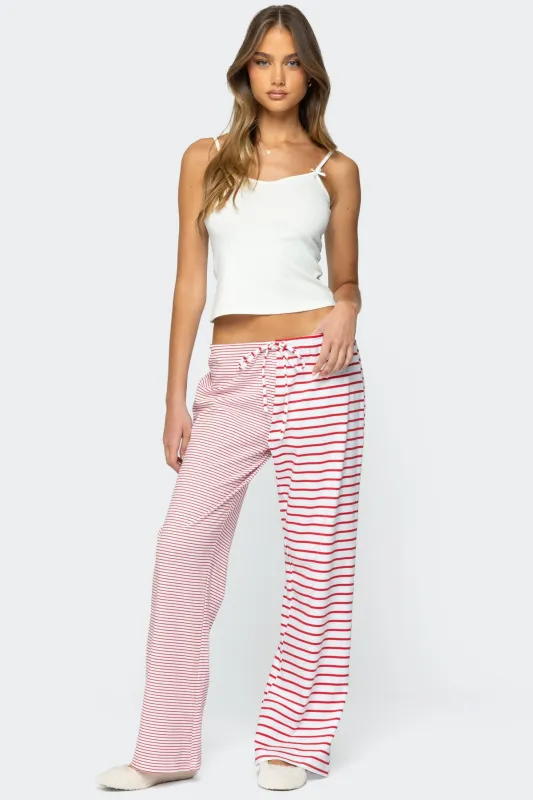 Laken Mixed Striped Pants sold by Edikted