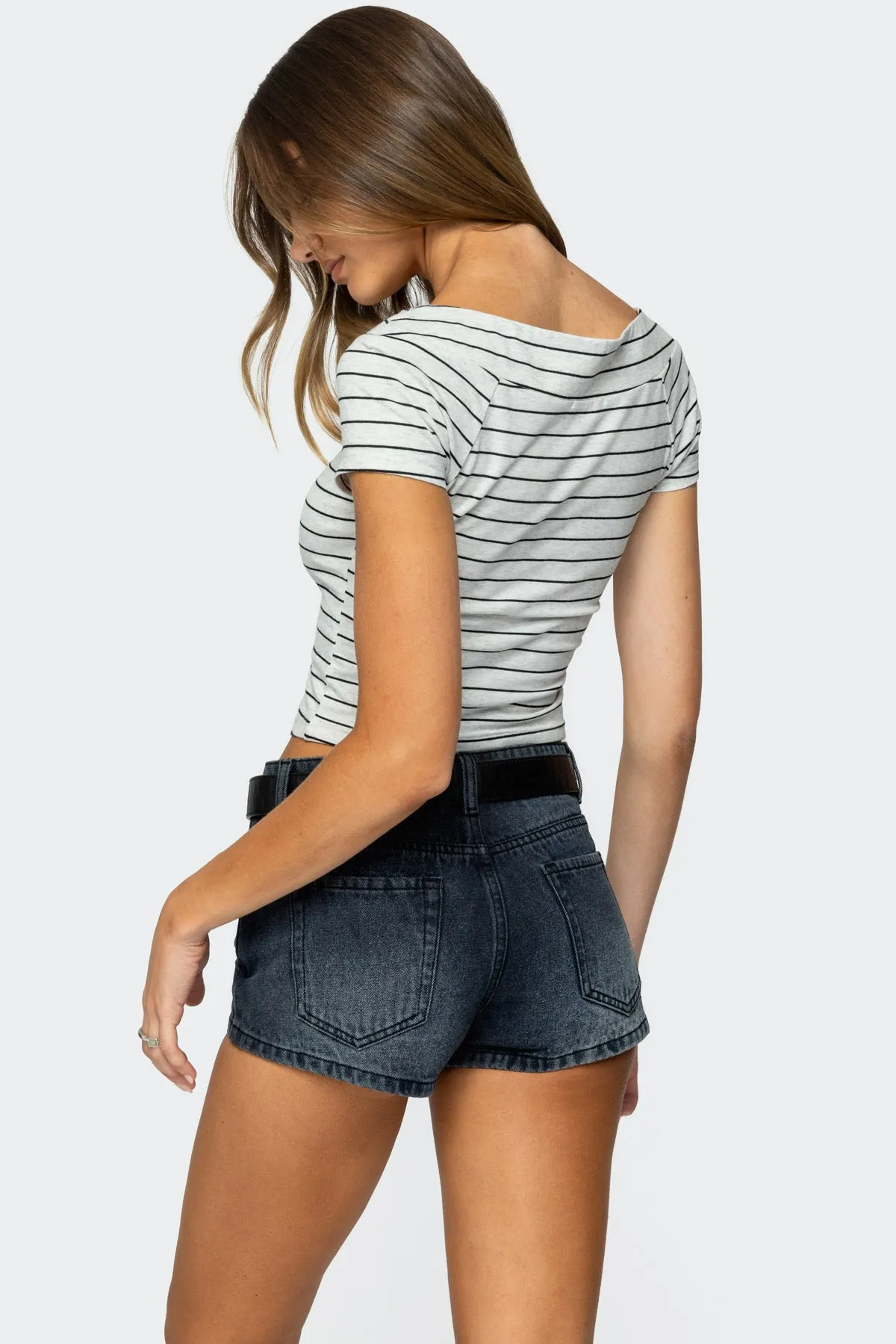 Lihi Striped Boat Neck Top sold by Edikted product image thumbnail 5