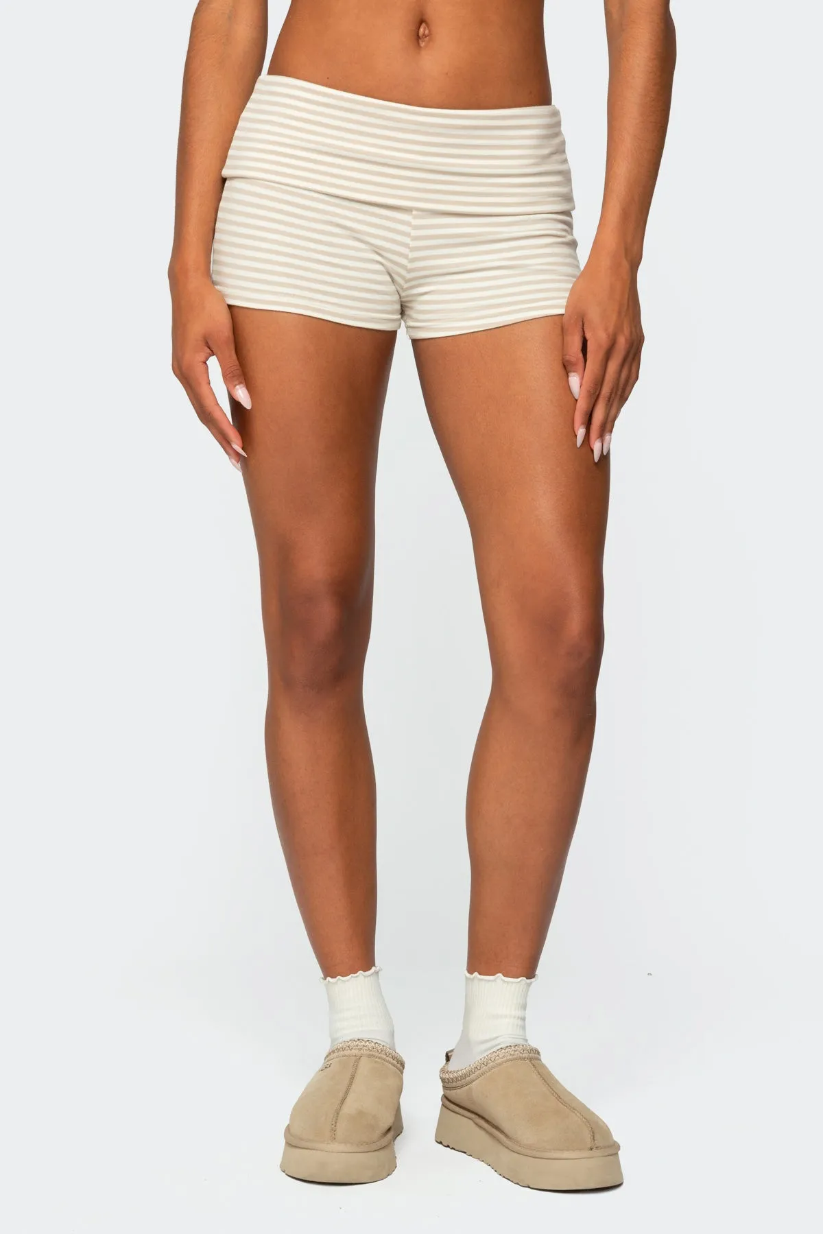Kodi Striped Fold Over Shorts sold by Edikted product image thumbnail 2