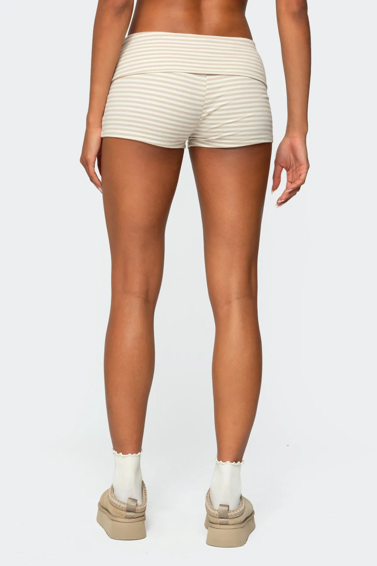 Kodi Striped Fold Over Shorts sold by Edikted product image thumbnail 5