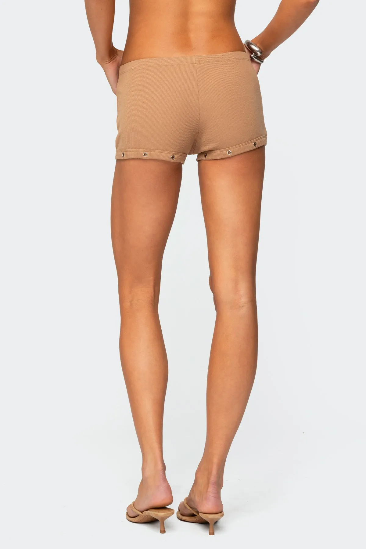 Hasel Grommet Ribbed Shorts sold by Edikted product image thumbnail 4